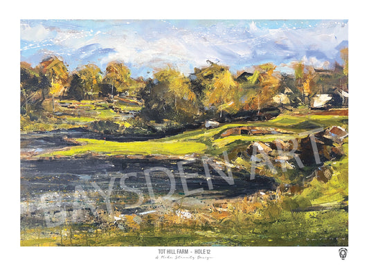13x17 Art Print of Holes 10, 12 and 13 by Dave Baysden - Unframed